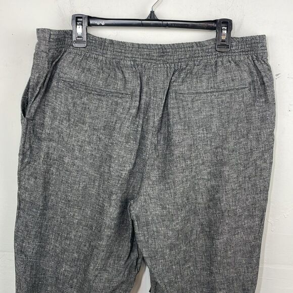 Charter Club Straight Leg Linen Cotton Gray Pants Size 14 - Picture 9 of 16